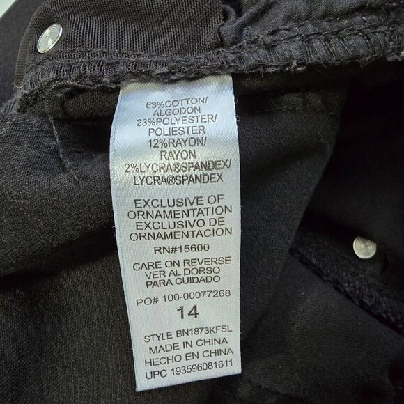 Democracy Jeans Womens 14 Black Skinny Ab Technology Stretch Denim Everyday Fit - Picture 7 of 14